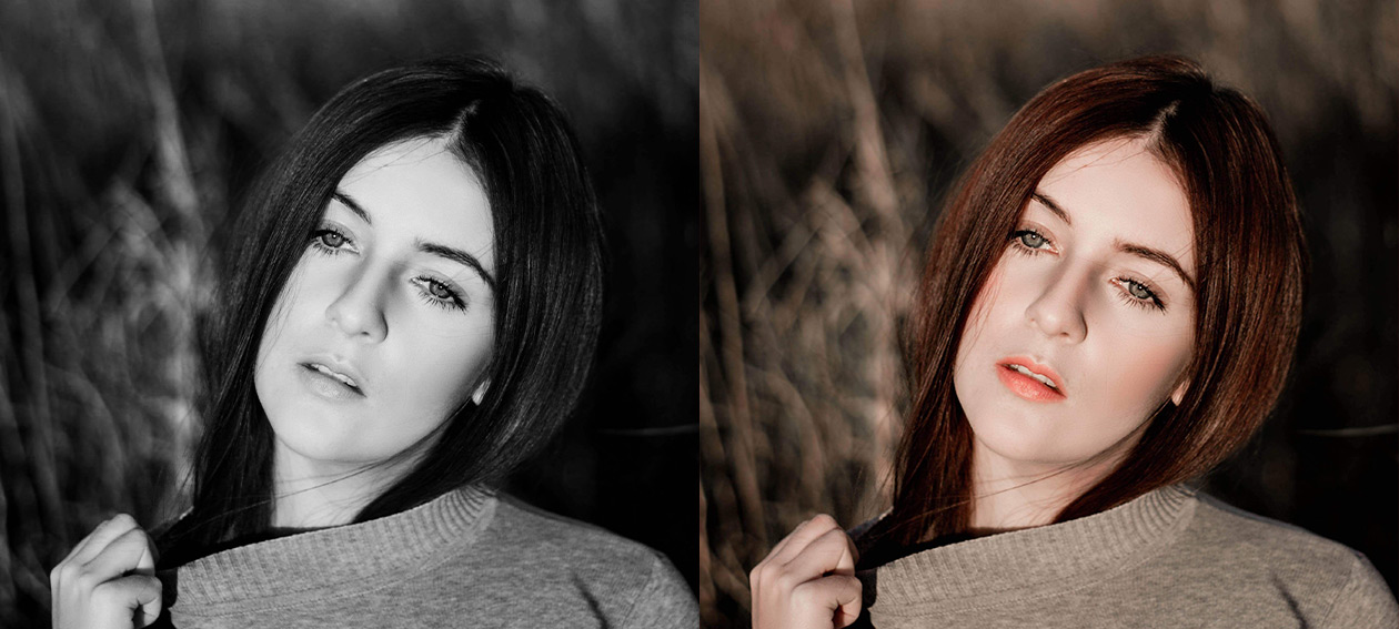 黑白老照片还原